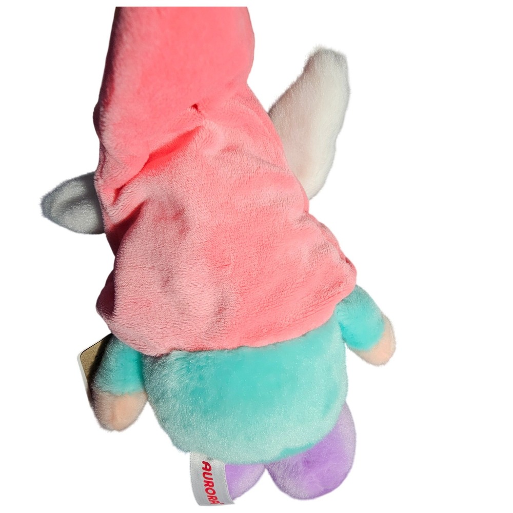 Aurora World Bunny Gnome Plush Easter Pastel Pink Teal Purple NWT - Picture 2 of 4